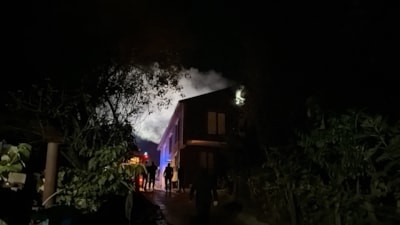 Düzce’de 2 katlı ahşap evde yangın