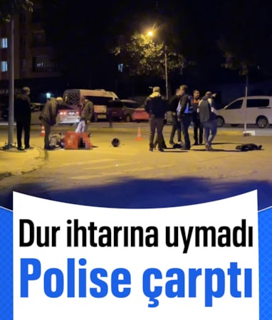 Çorum'da polise dur ihtarına uymayan motosiklet çarptı