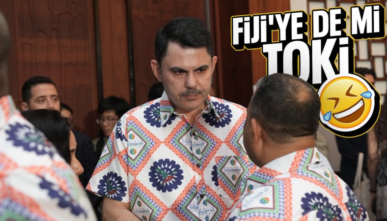 Murat Kurum,  Pre-COP toplantılarına katıldı: Fiji'nin yerel kıyafetlerini giydi