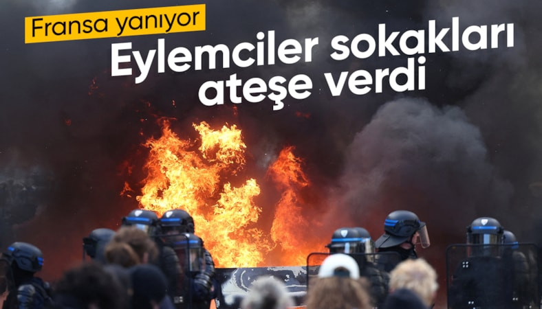 Fransa'da sokaklar yanıyor: Lise öğrencilerinin eylemi büyüdü
