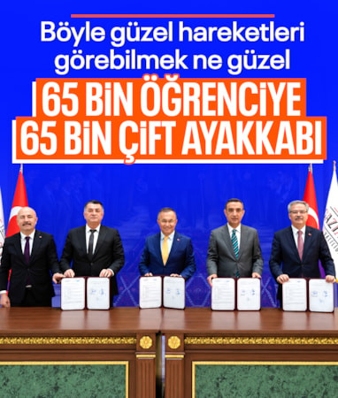 Gaziantep Valiliği öncülüğünde öğrencilere 65 bin çift ayakkabı desteği