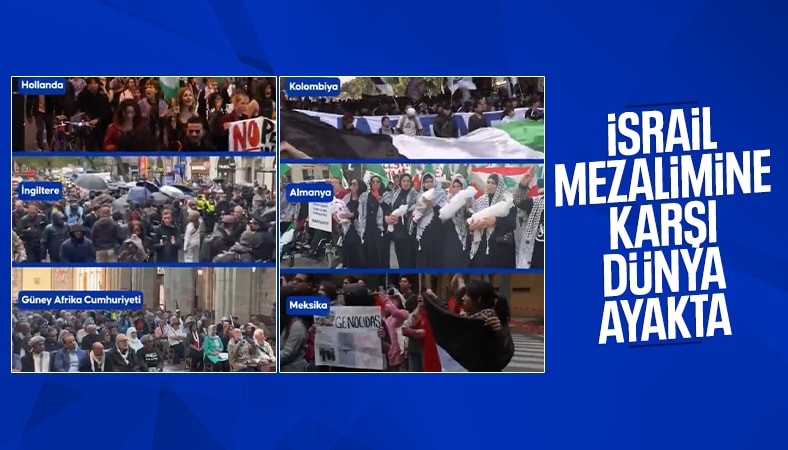 Gazze'deki saldırıların üçüncü yılında dünyanın farklı ülkelerinde protestolar