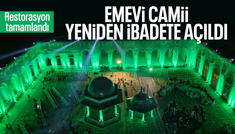 Halep'in simgelerinden Emevi Camisi yeniden ibadete açıldı