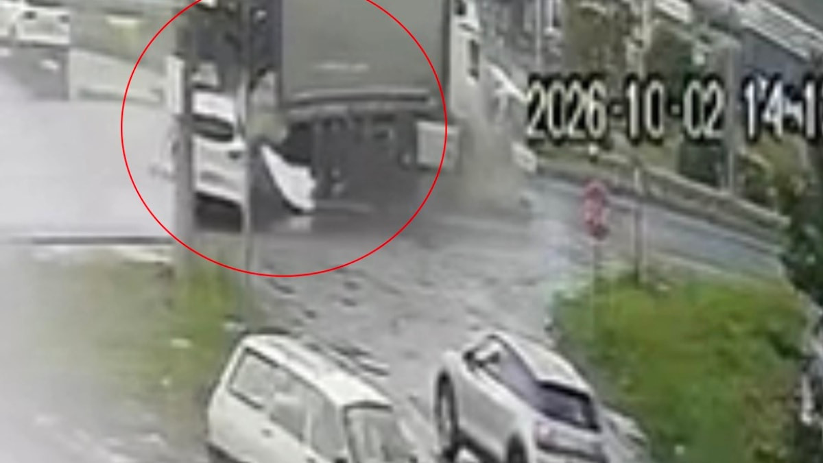 Samsun'da 5 kişinin yaralandığı kazanın güvenlik kamerası görüntüleri