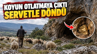 Koyun otlatırken yağmurdan kaçtı, sığındığı mağaradan servetle çıktı