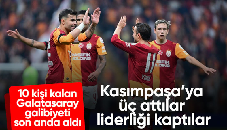 Galatasaray, Kasımpaşa'yı üç golle geçti