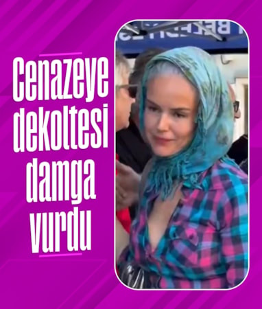 Necla Uygur'un cenazesinde İpek Tanrıyar'ın göğüs dekoltesi dikkat çekti