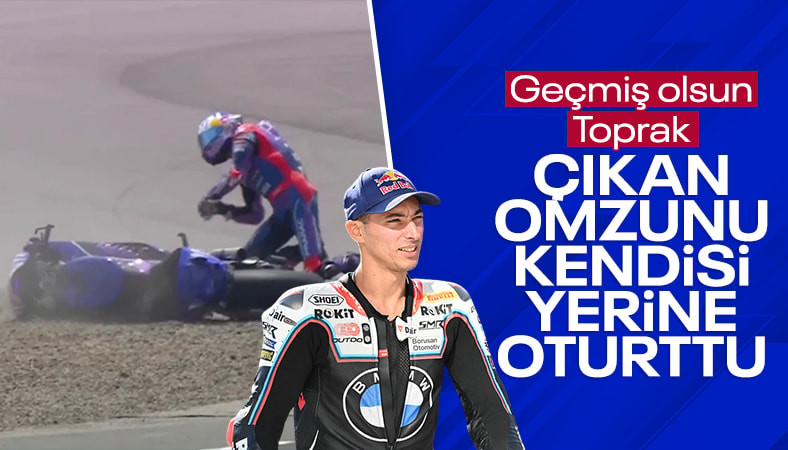 Toprak Razgatlıoğlu, MotoGP’de kaza geçirdi: Çıkan omzunu yerine oturttu