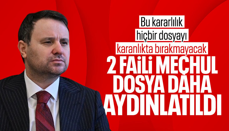 Akın Gürlek: İki faili meçhul cinayet daha aydınlatıldı