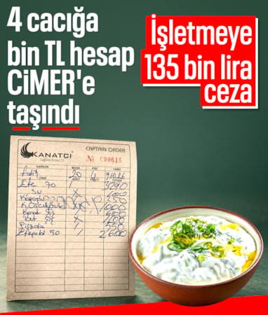 Ankara'da 4 cacığa bin TL alan işletmeye 135 bin lira ceza kesildi
