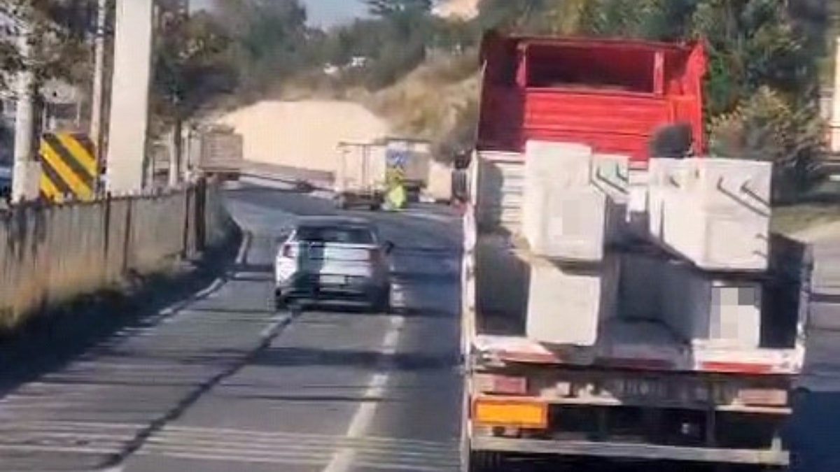 Eskişehir'de tehlikeli yolculuk kamerada