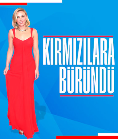 Scarlett Johansson Londra Film Festivali'nde kırmızı elbisesiyle dikkat çekti