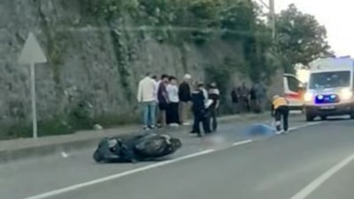Trabzon'da tırın çarptığı motosiklet sürücüsü yaşamını yitirdi