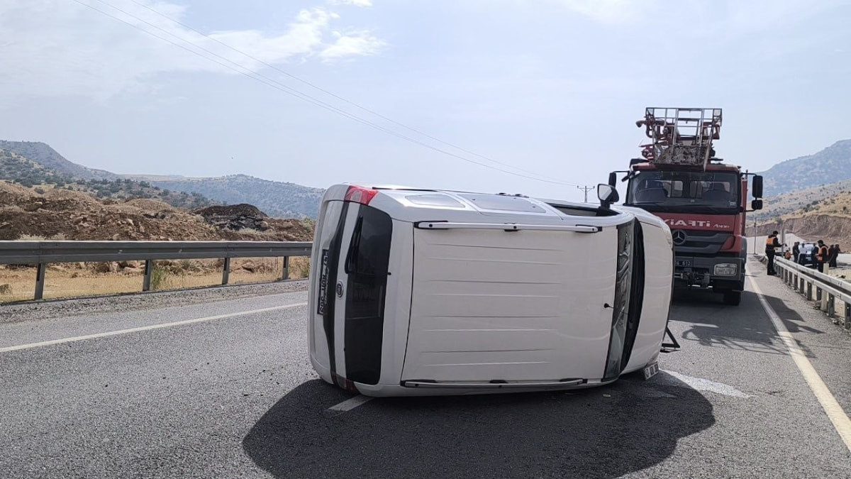 Batman'da takla atan otomobilden kurtuldu