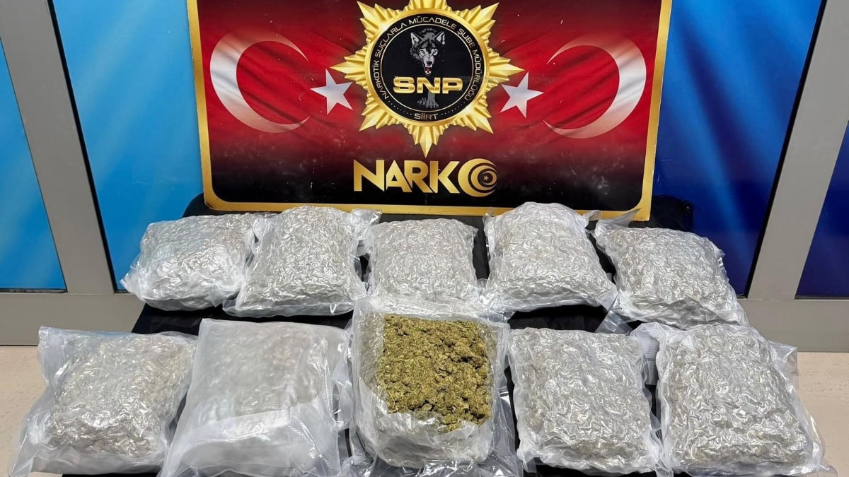 Siirt'te 5 kilo 600 gram skunk ele geçirildi