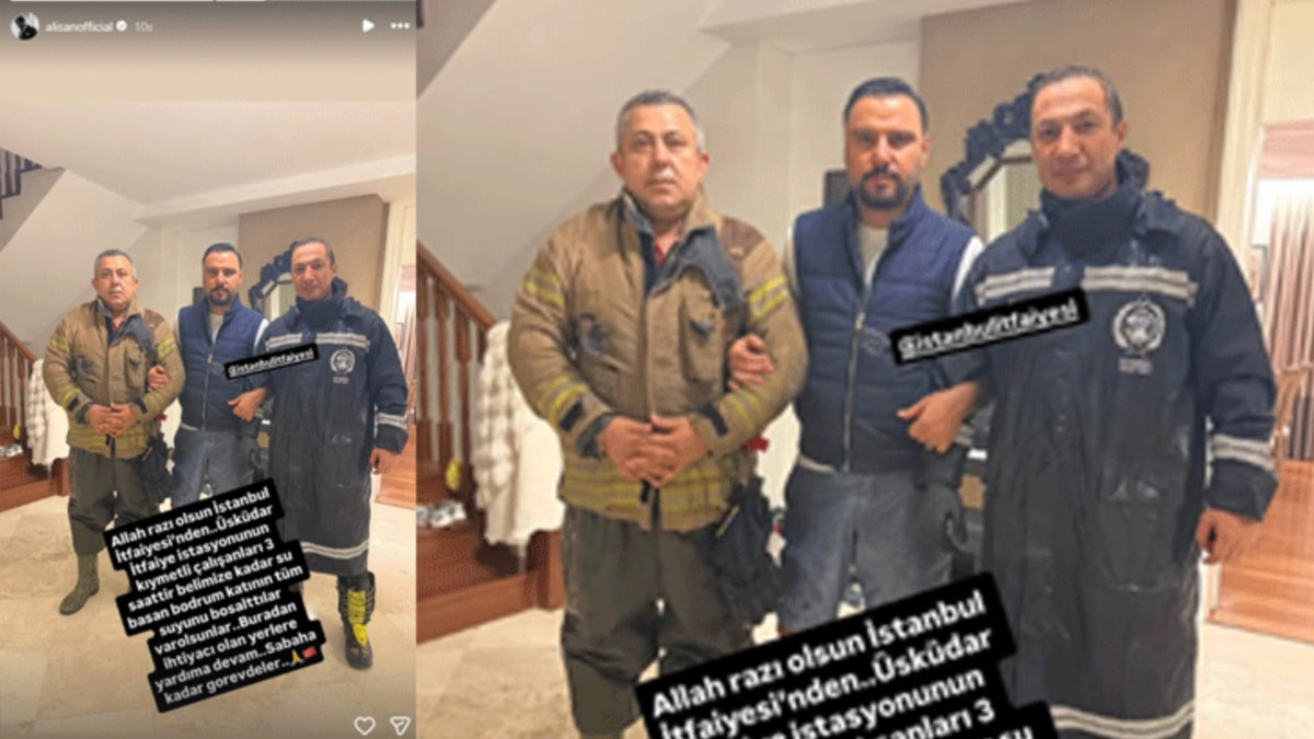 Alişan'ın evini sel suları bastı: İtfaiye ekipleri suyu boşalttı