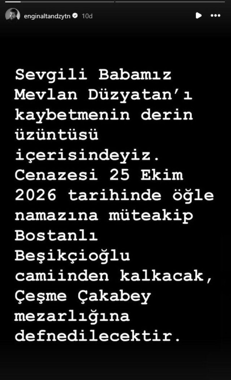 Engin Altan Düzyatan Baba Acısını Dinsel Anlamda Paylaştı ve Cenaze Bilgilerini Açıkladı