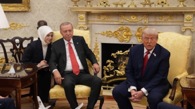 Cumhurbaşkanı Erdoğan ile ABD Başkanı Trump'ın görüşmesinden tarihi kareler