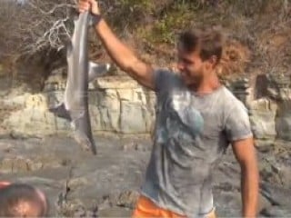 Survivor'da Gönüllüler köpekbalığı yakaladı