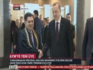 Cumhurbaşkanı Erdoğan yeni AYM üyesinin yemin töreninde
