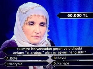 Milyoner'in Emsal Teyze'si 60 bin liralık soruyu gördü