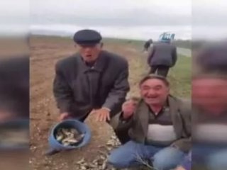 Afyonkarahisar'da köylülerin balık şaşkınlığı İZLE