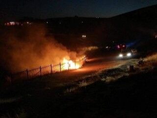 Siirt'te patlatılan havai fişek yangına sebep oldu