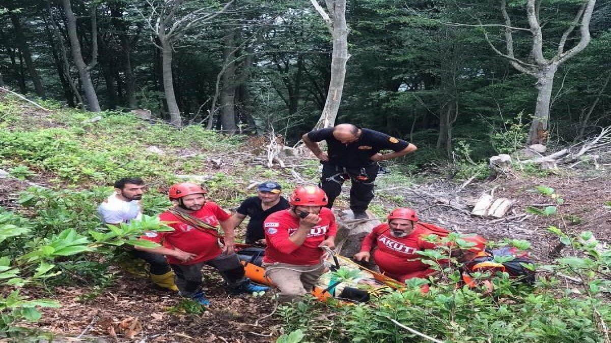 Artvin'de, uçuruma düşen işçiyi AKUT kurtardı
