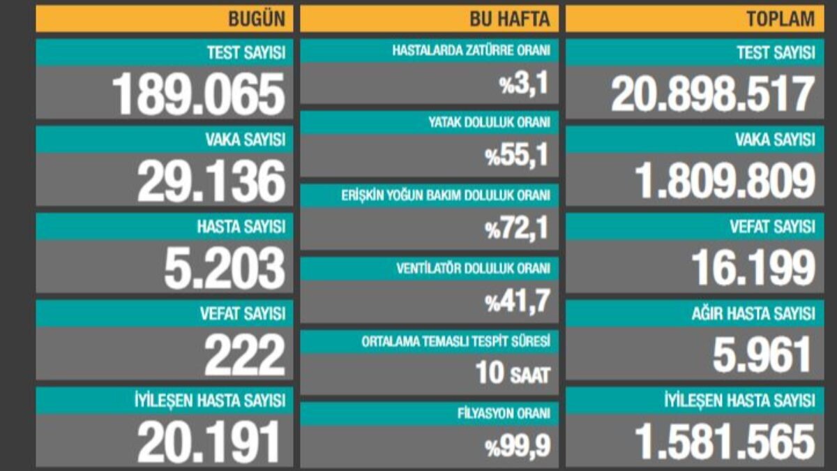 12 Aralık Türkiye'de koronavirüste son durum