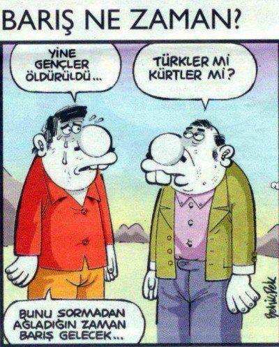 Behiç Pek'in barış karikatürü