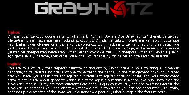 Fransız vekile bir tepki de Türk hackerlardan