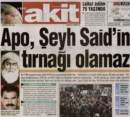 Akit gazetesinin tehlikeli manşeti