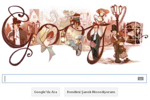 Google Charles Dickens'ın 200. doğum gününü kutladı