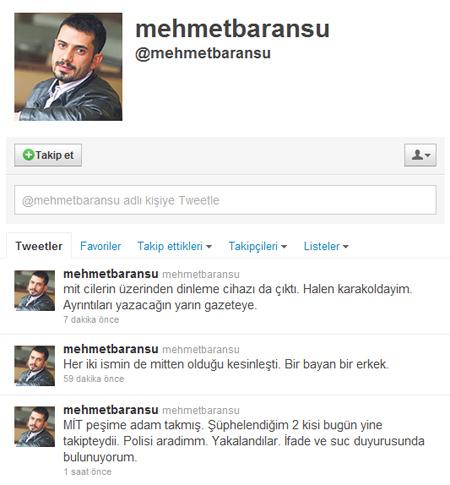 Mehmet Baransu peşindeki MİT'çileri yakalattı