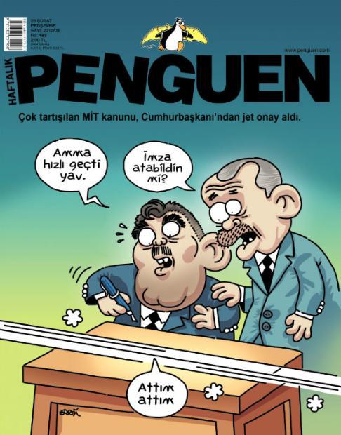 MİT Kanunu Penguen'in kapağında