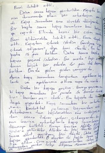 Pozantı cezaevinden el yazılı korkunç iddialar