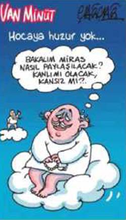 Habertürk'ün Erbakan'lı miras kavgası karikatürü