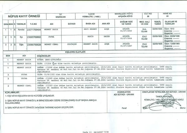 Perinçek Ermeni değilim deyip soyağacını açıkladı