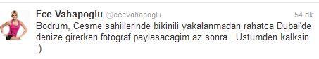 Ece Vahapoğlu'ndan yılın ilk bikini şovu