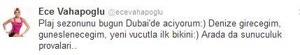 Ece Vahapoğlu'ndan yılın ilk bikini şovu