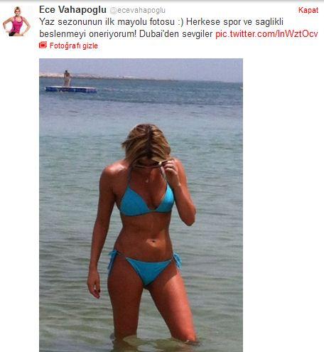 Ece Vahapoğlu'ndan yılın ilk bikini şovu
