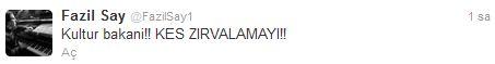 Fazıl Say'dan Günay'a şok sözler: Kes zırvalamayı