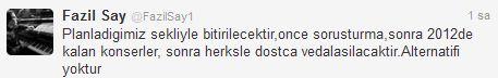 Fazıl Say'dan Günay'a şok sözler: Kes zırvalamayı