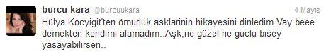 Buğra'dan Burcu'ya gönderme