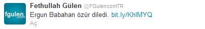 Fethullah Gülen Ergun Babahan'ı affetti mi