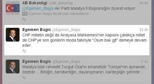 Egemen Bağış'tan CHP'ye: Oğlum bak git