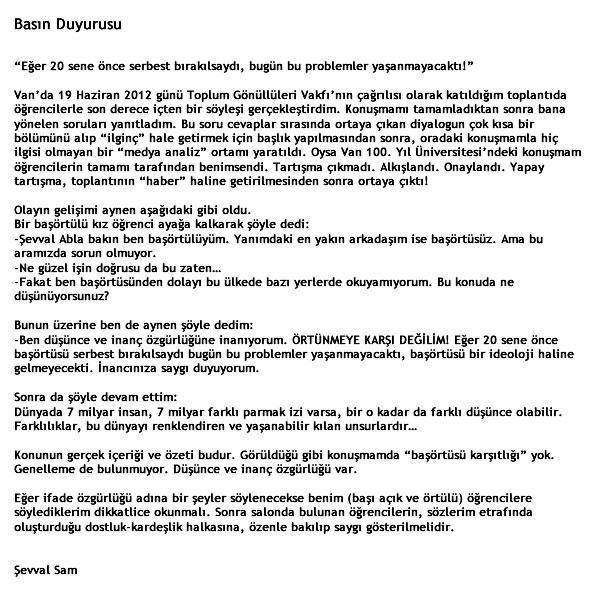 Şevval Sam: Başörtüsü tekstil malzemesidir - Video