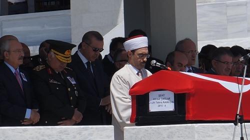 Şehit  Çağlar'ı son yolculuğuna devletin zirvesi uğurladı