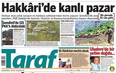 Taraf PKK'lıya 'Can' dedi Sözcü 'Hain leşi'