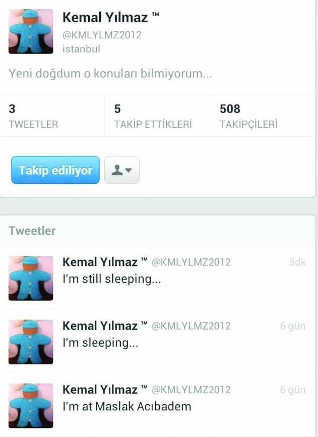 Kemal'den İngilizce tweet'ler